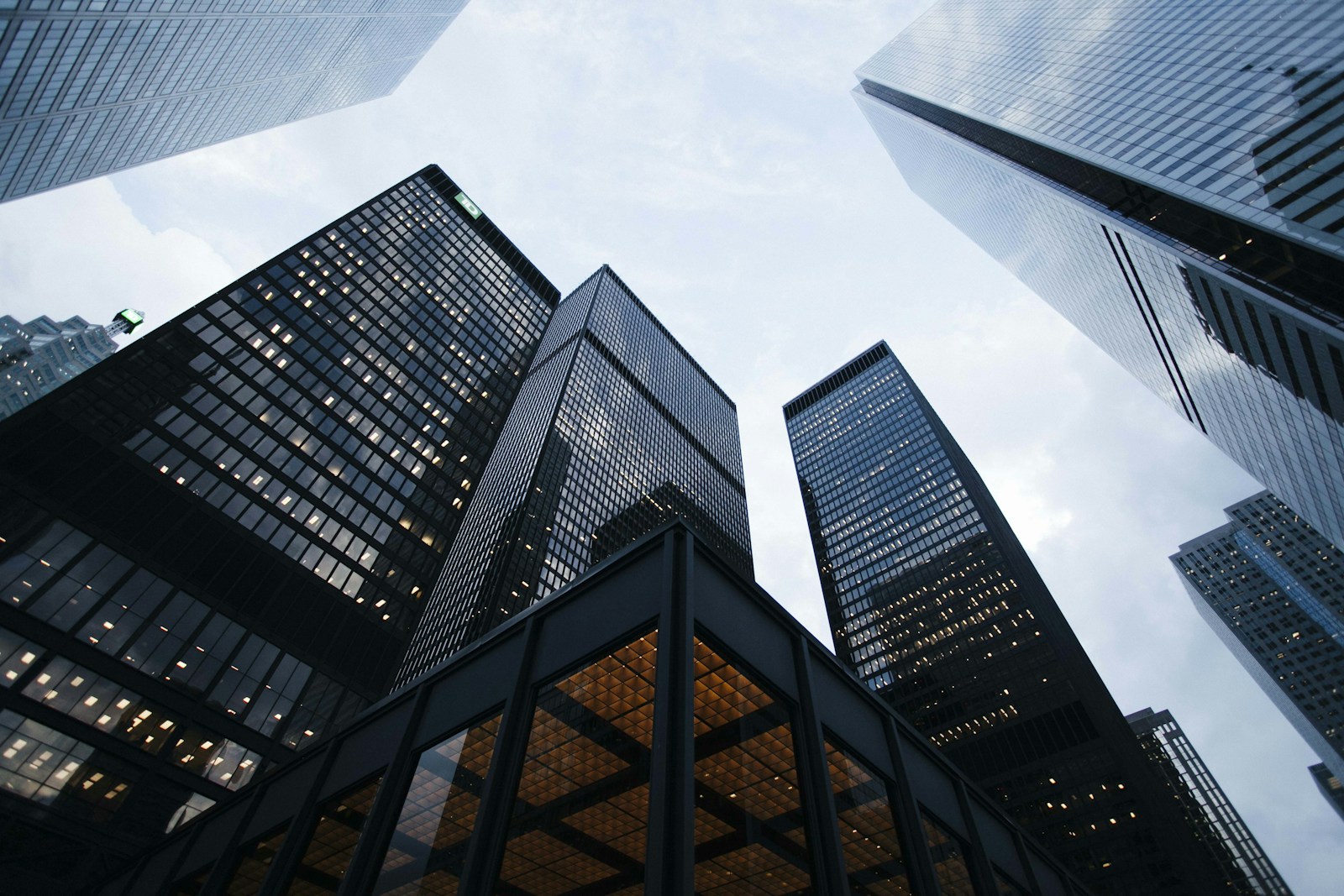 Architectural view of commercial office buildings